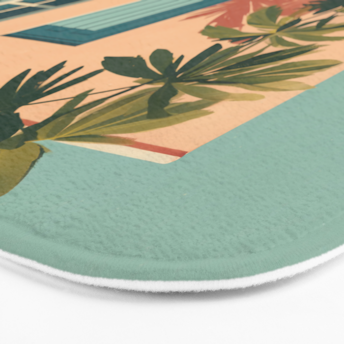 Tiger at Tropical Doorway Bath Mat Gallery Image 3