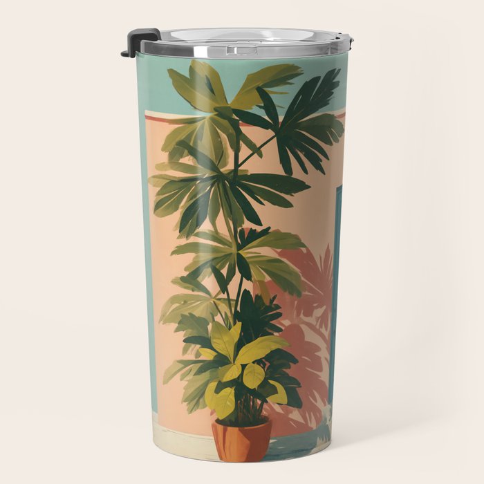 Tiger at Tropical Doorway Travel Mug Gallery Image 3