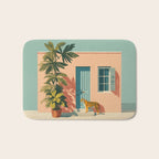 Tiger at Tropical Doorway Bath Mat Gallery Image 1