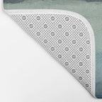 Sea Levels - Seafoam Green Mint Navy Blue Abstract Ocean Art Painting Bath Mat Gallery Image 2
