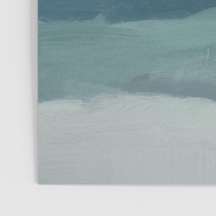 Sea Levels - Seafoam Green Mint Navy Blue Abstract Ocean Art Painting Poster Gallery Image 3