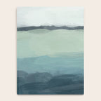 Sea Levels - Seafoam Green Mint Navy Blue Abstract Ocean Art Painting Notebook Gallery Image 4
