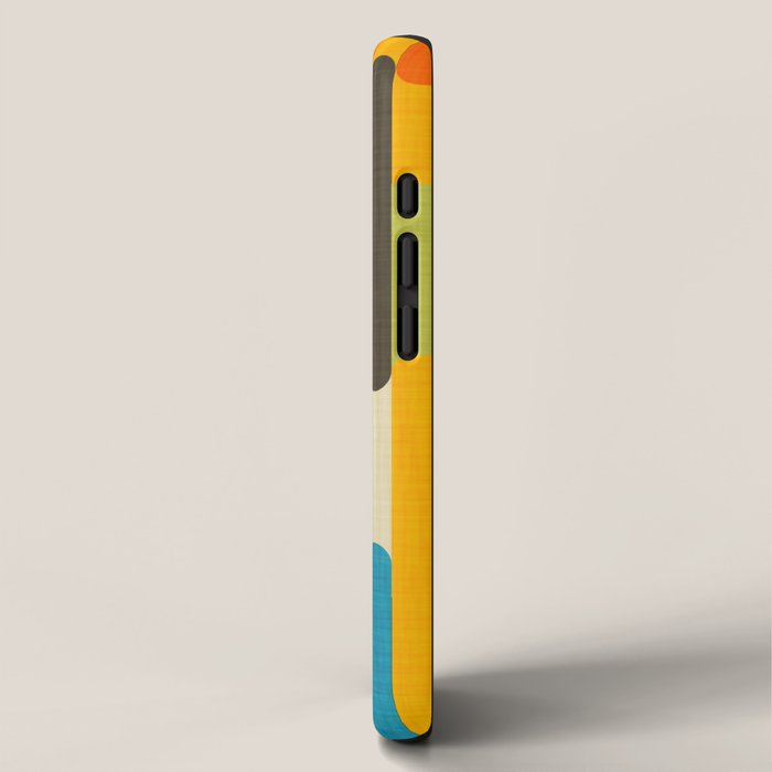 Retro Color Block Popsicle Sticks Orange iPhone Case Gallery Image 2