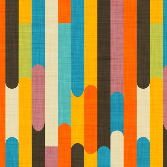 Retro Color Block Popsicle Sticks Orange Coffee Mug Gallery Image 2