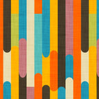 Retro Color Block Popsicle Sticks Orange Coffee Mug Gallery Image 2
