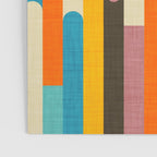 Retro Color Block Popsicle Sticks Orange Poster Gallery Image 3
