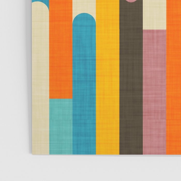Retro Color Block Popsicle Sticks Orange Poster Gallery Image 3