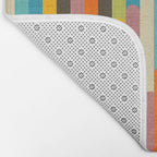 Retro Color Block Popsicle Sticks Orange Bath Mat Gallery Image 2