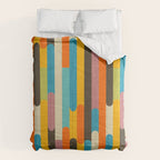 Retro Color Block Popsicle Sticks Orange Comforter Gallery Image 6