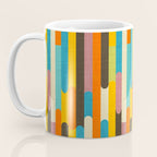 Retro Color Block Popsicle Sticks Orange Coffee Mug Gallery Image 3