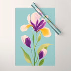 Sun-Kissed Iris Wrapping Paper Gallery Image 1