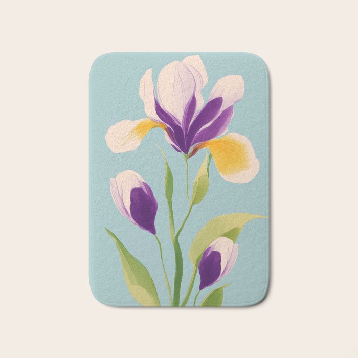 Sun-Kissed Iris Bath Mat Gallery Image 1