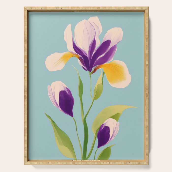 Sun-Kissed Iris Serving Tray Gallery Image 1