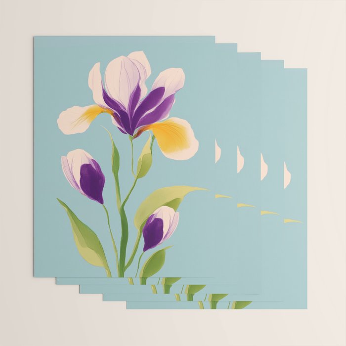 Sun-Kissed Iris Wrapping Paper Gallery Image 3
