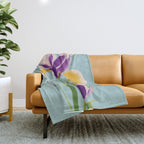 Sun-Kissed Iris Throw Blanket Gallery Image 1