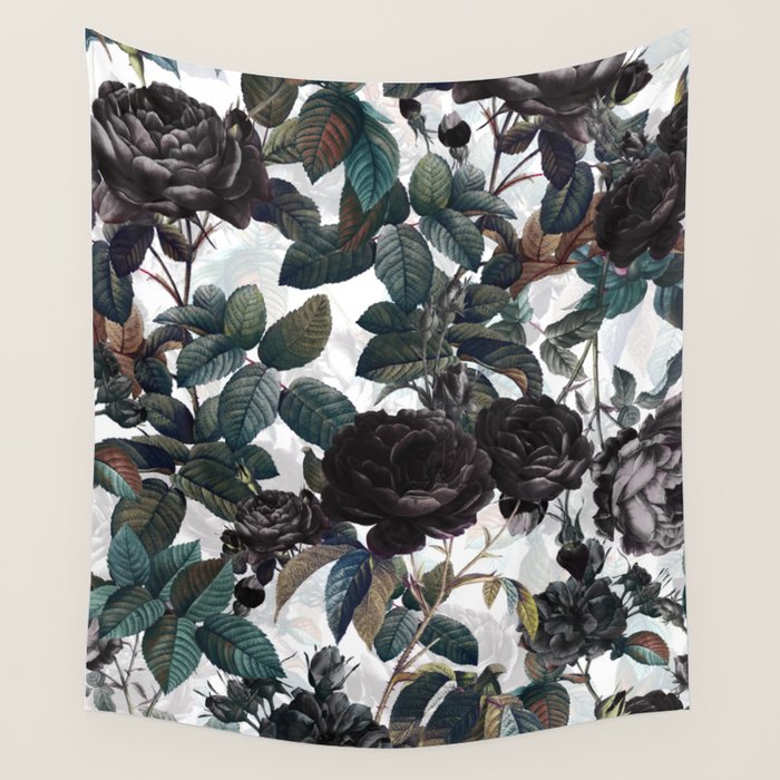 Roses in the Dark Wall Tapestry Gallery Image 1