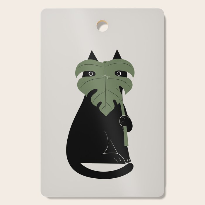 Cat and Plant 14: Monster-a Cutting Board Gallery Image 1