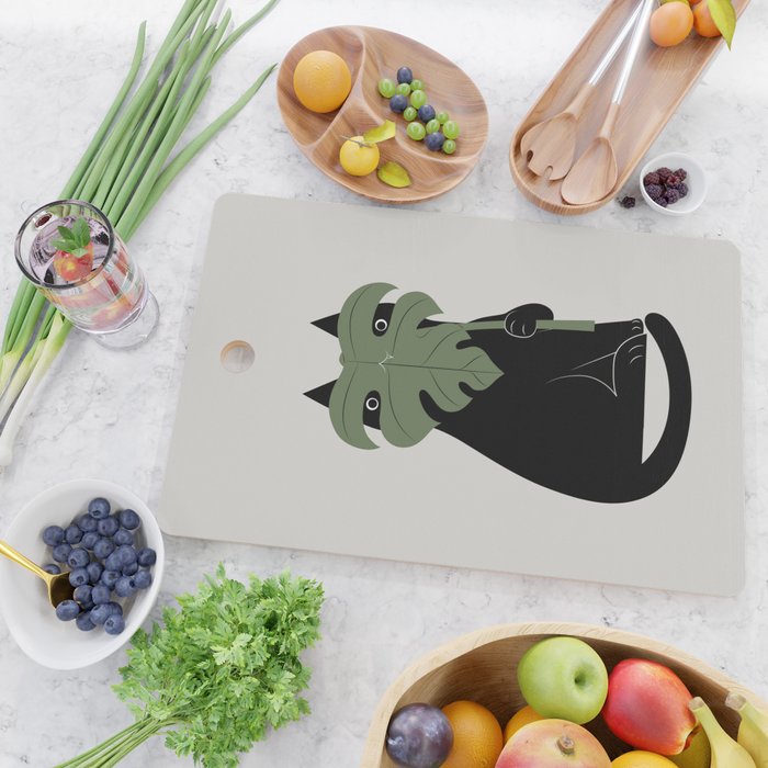Cat and Plant 14: Monster-a Cutting Board Gallery Image 2