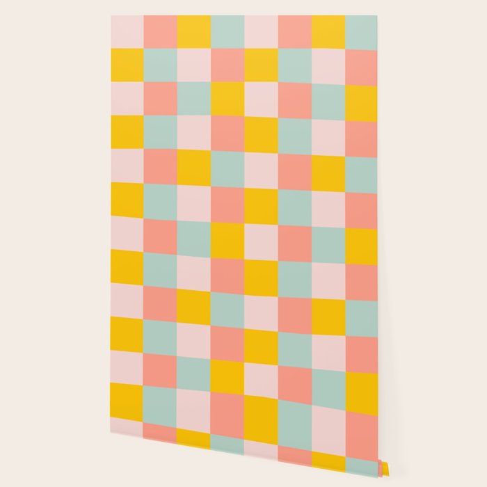 Retro Funky Checks Wallpaper Gallery Image 2