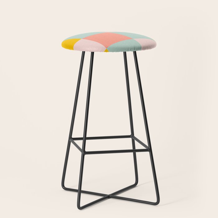 Retro Funky Checks Stool Gallery Image 1