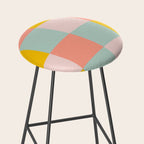 Retro Funky Checks Stool Gallery Image 2