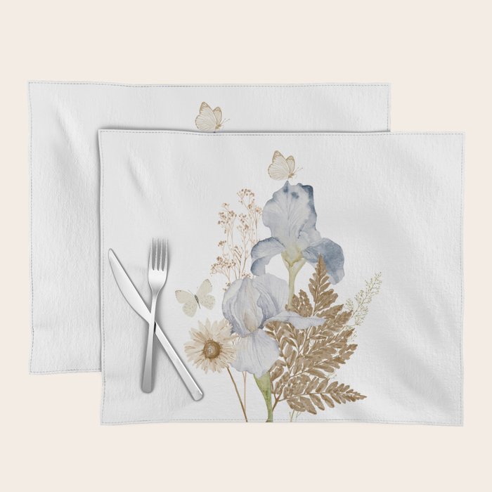 Soft Nature Floral and Butterflies Placemat Gallery Image 1