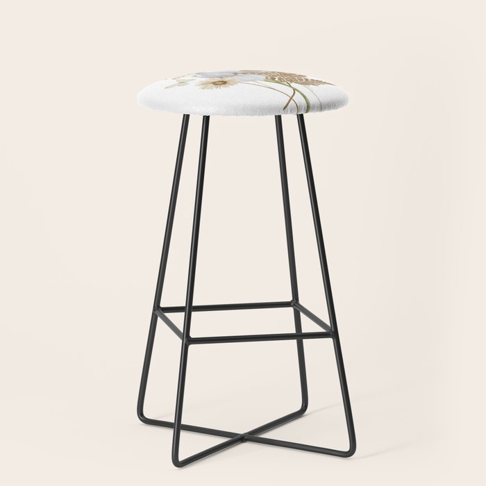 Soft Nature Floral and Butterflies Stool Gallery Image 1