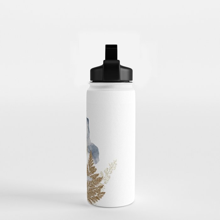 Soft Nature Floral and Butterflies Water Bottle Gallery Image 2