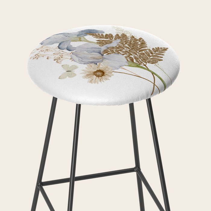 Soft Nature Floral and Butterflies Stool Gallery Image 2