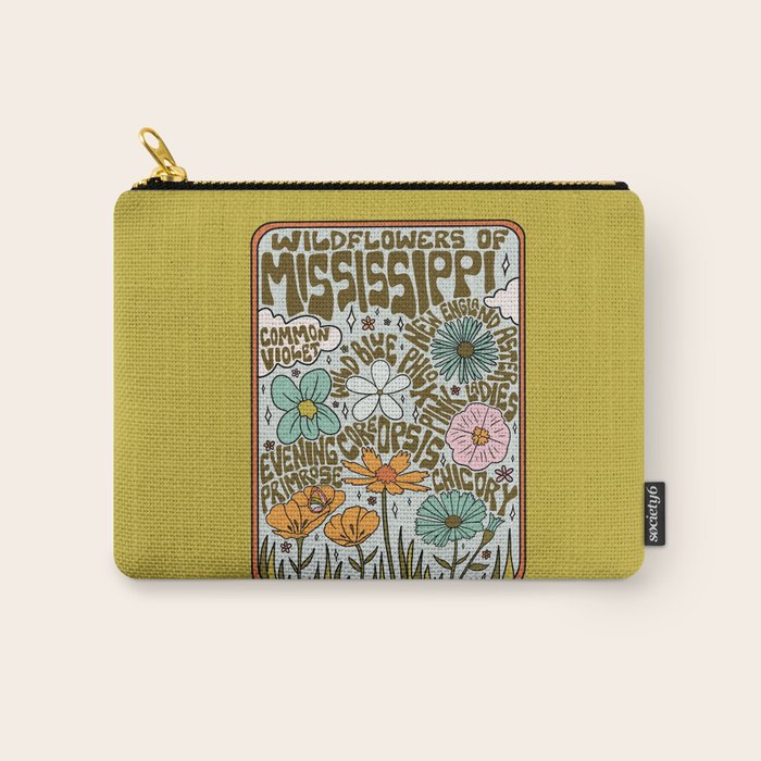 Mississippi Wildflowers Carry All Pouch Gallery Image 1