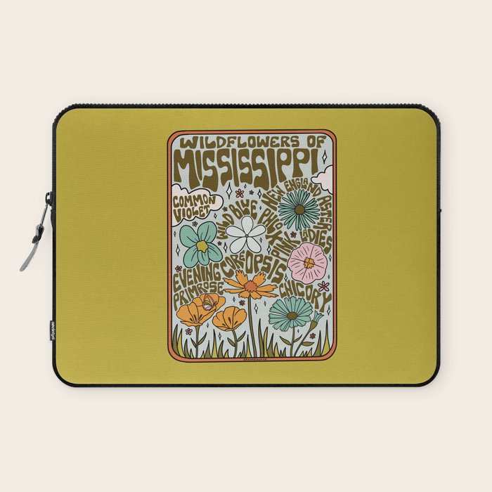 Mississippi Wildflowers Laptop Sleeve Gallery Image 1