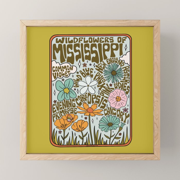 Mississippi Wildflowers Mini Art Print Gallery Image 1