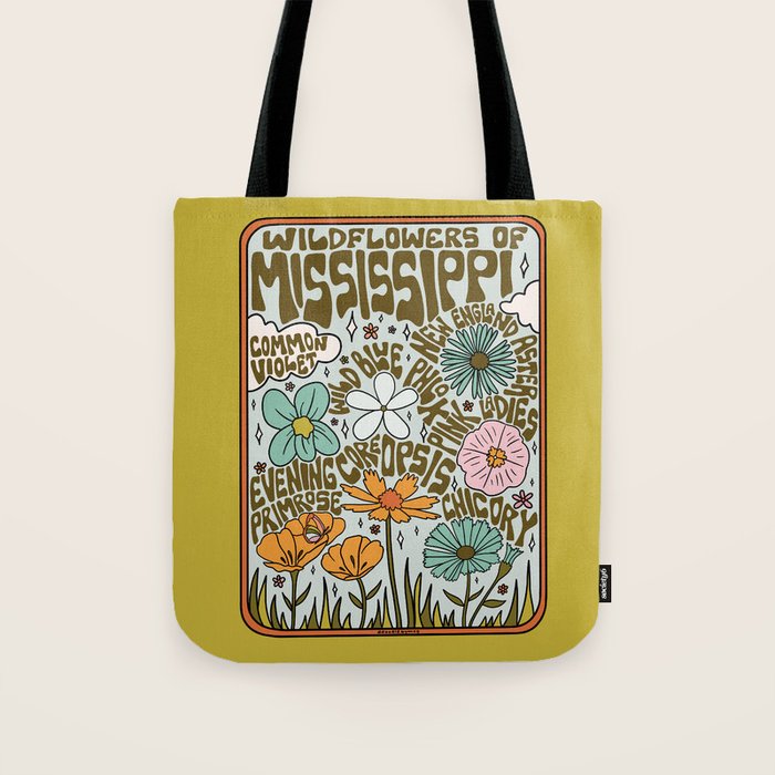 Mississippi Wildflowers Tote Bag Gallery Image 1
