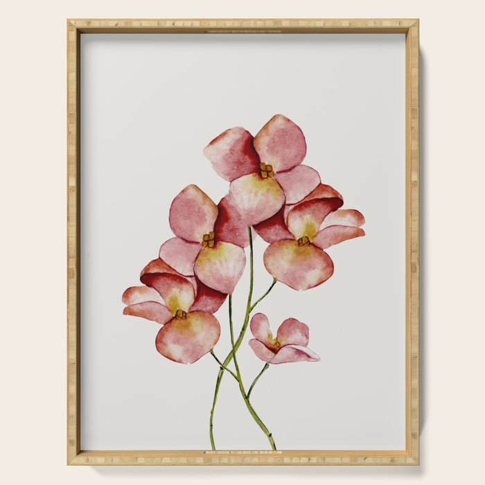 Soft Flowers Serving Tray Gallery Image 1
