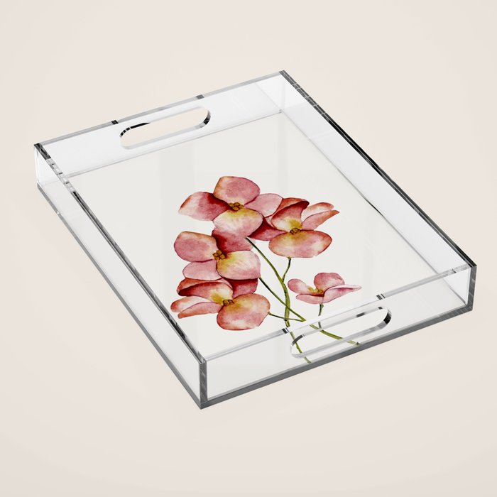 Soft Flowers Acrylic Tray Gallery Image 1