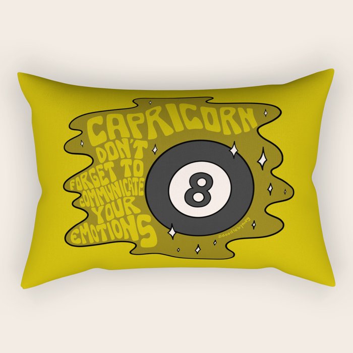 Capricorn Magic 8 Ball Rectangular Pillow Gallery Image 2