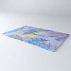 Snowy Parisian Christmas Watercolor Rug Gallery Image 3