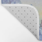 Snowy Parisian Christmas Watercolor Bath Mat Gallery Image 2