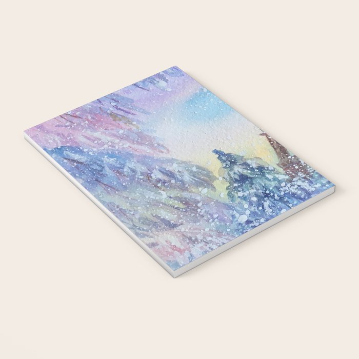 Snowy Parisian Christmas Watercolor Notebook Gallery Image 3