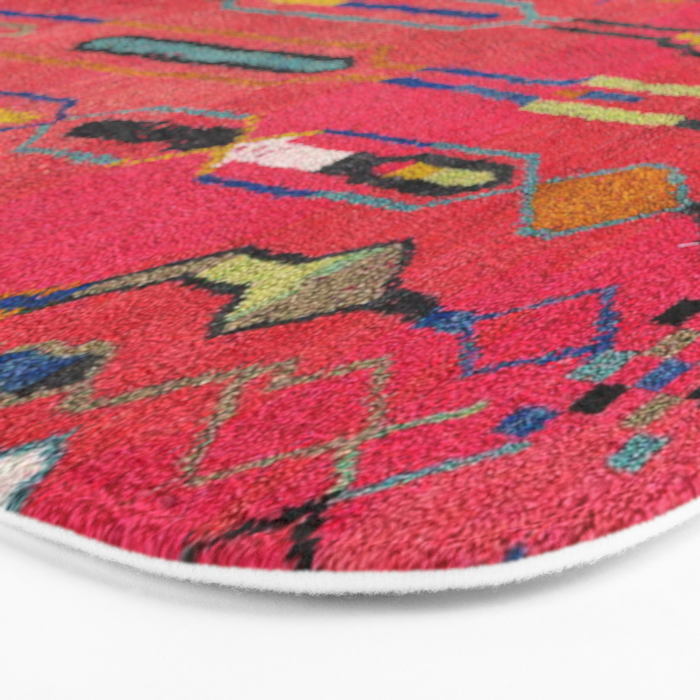Traditional Moroccan Berber Carpet Arwtork Bath Mat Gallery Image 3