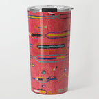 Traditional Moroccan Berber Carpet Arwtork Travel Mug Gallery Image 1
