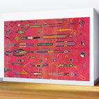 Traditional Moroccan Berber Carpet Arwtork Wall Mural Gallery Image 2