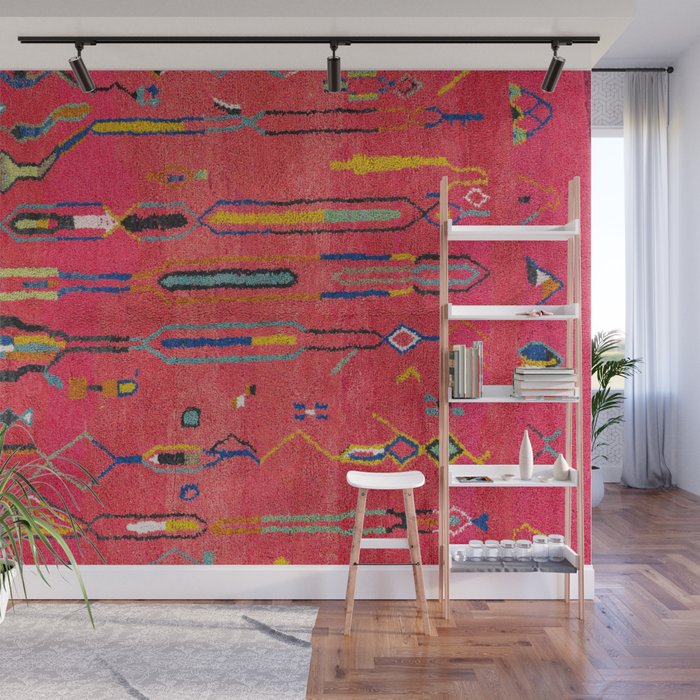 Traditional Moroccan Berber Carpet Arwtork Wall Mural Gallery Image 1