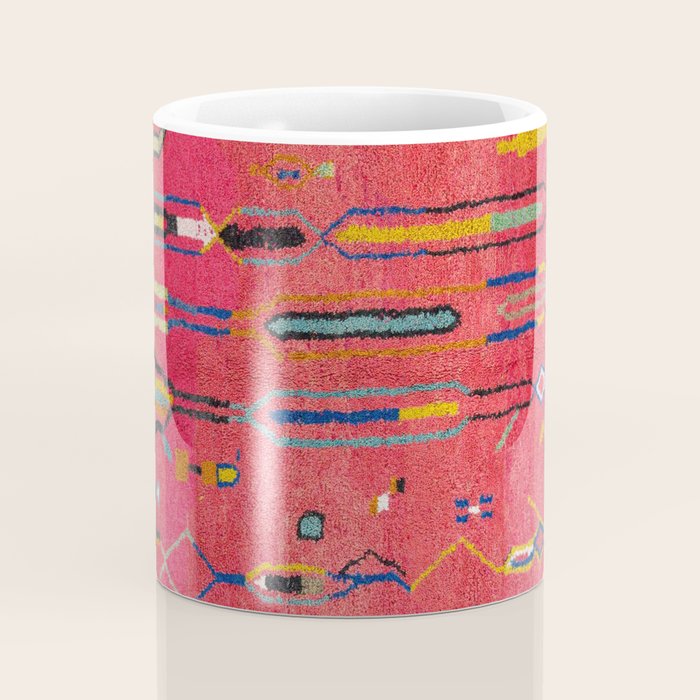 Traditional Moroccan Berber Carpet Arwtork Coffee Mug Gallery Image 4