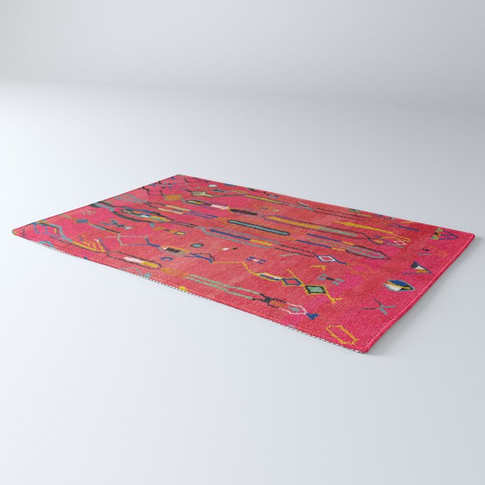 Traditional Moroccan Berber Carpet Arwtork Rug Gallery Image 3