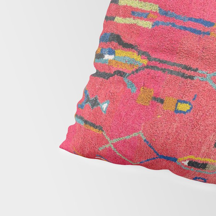 Traditional Moroccan Berber Carpet Arwtork Pillow Sham Gallery Image 4