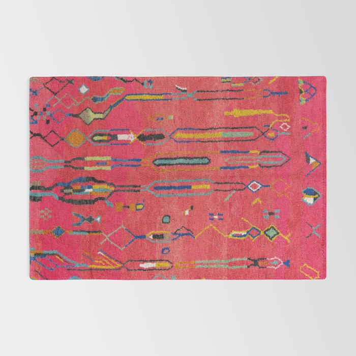 Traditional Moroccan Berber Carpet Arwtork Rug Gallery Image 2