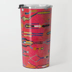 Traditional Moroccan Berber Carpet Arwtork Travel Mug Gallery Image 3