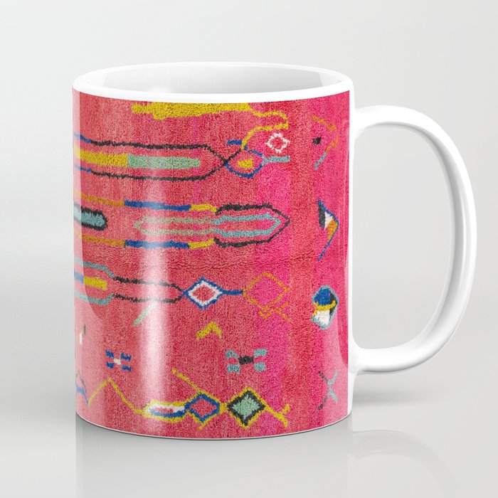 Traditional Moroccan Berber Carpet Arwtork Coffee Mug Gallery Image 1