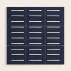 Mudcloth (Navy) Wood Wall Art Gallery Image 1